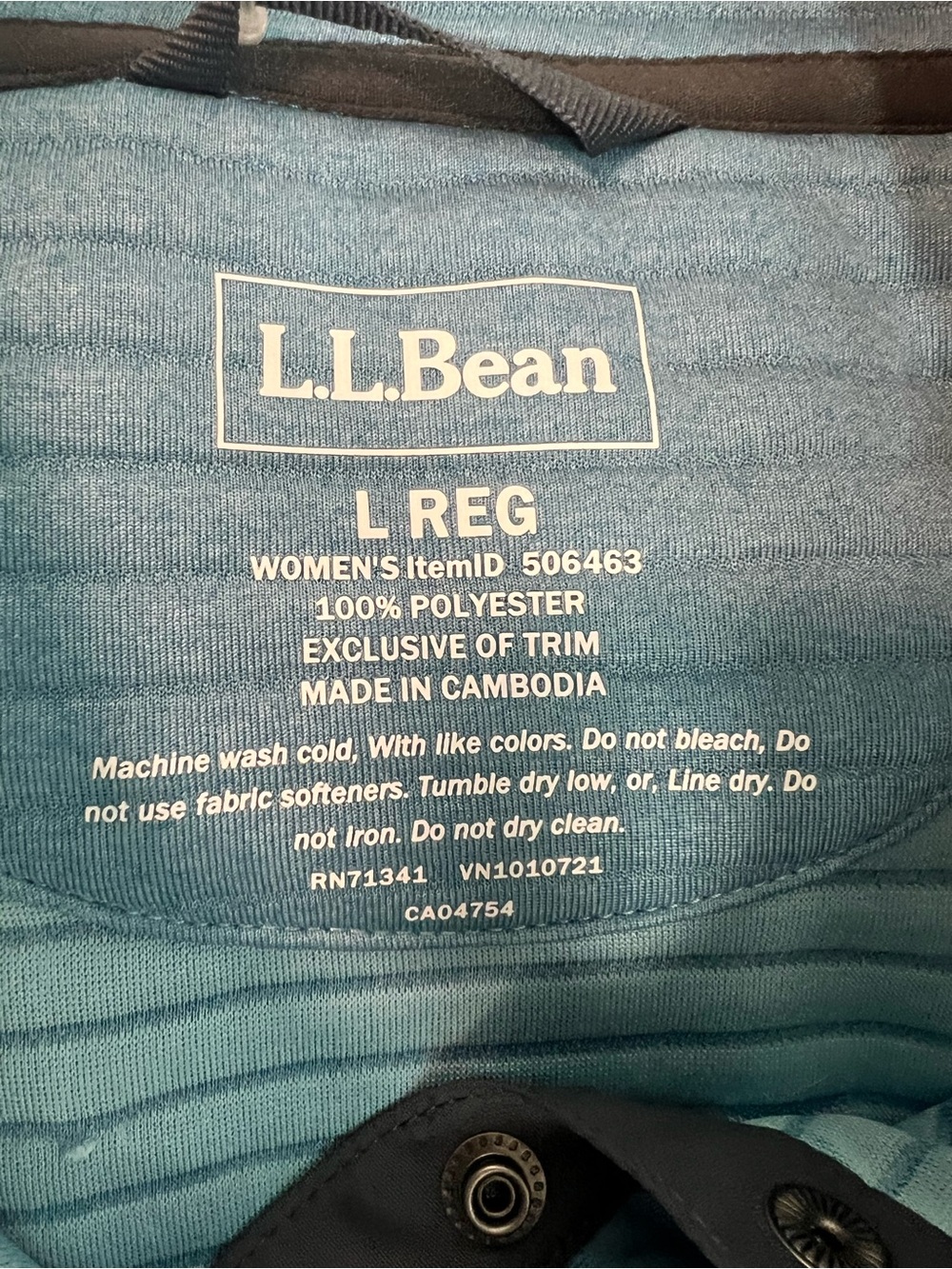 L.L. Bean Women’s Airlight Pullover, Size Large, Blue Heather, New with Tags - Picture 5 of 6